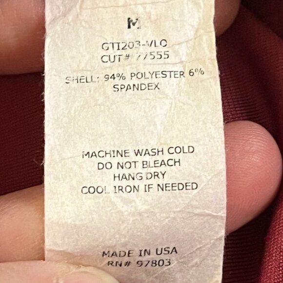 Green Envelope Red Velvet Renaissance Top Ruched & Queen Anne Neckline Medium - Picture 8 of 8